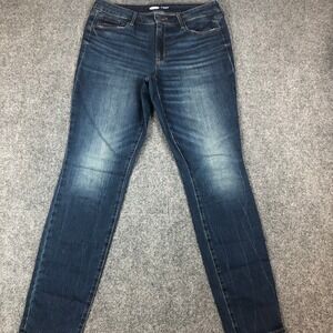 Old Navy Pop Icon Skinny Jeans Womens 12 Long Dark Wash Mid-Rise Denim
